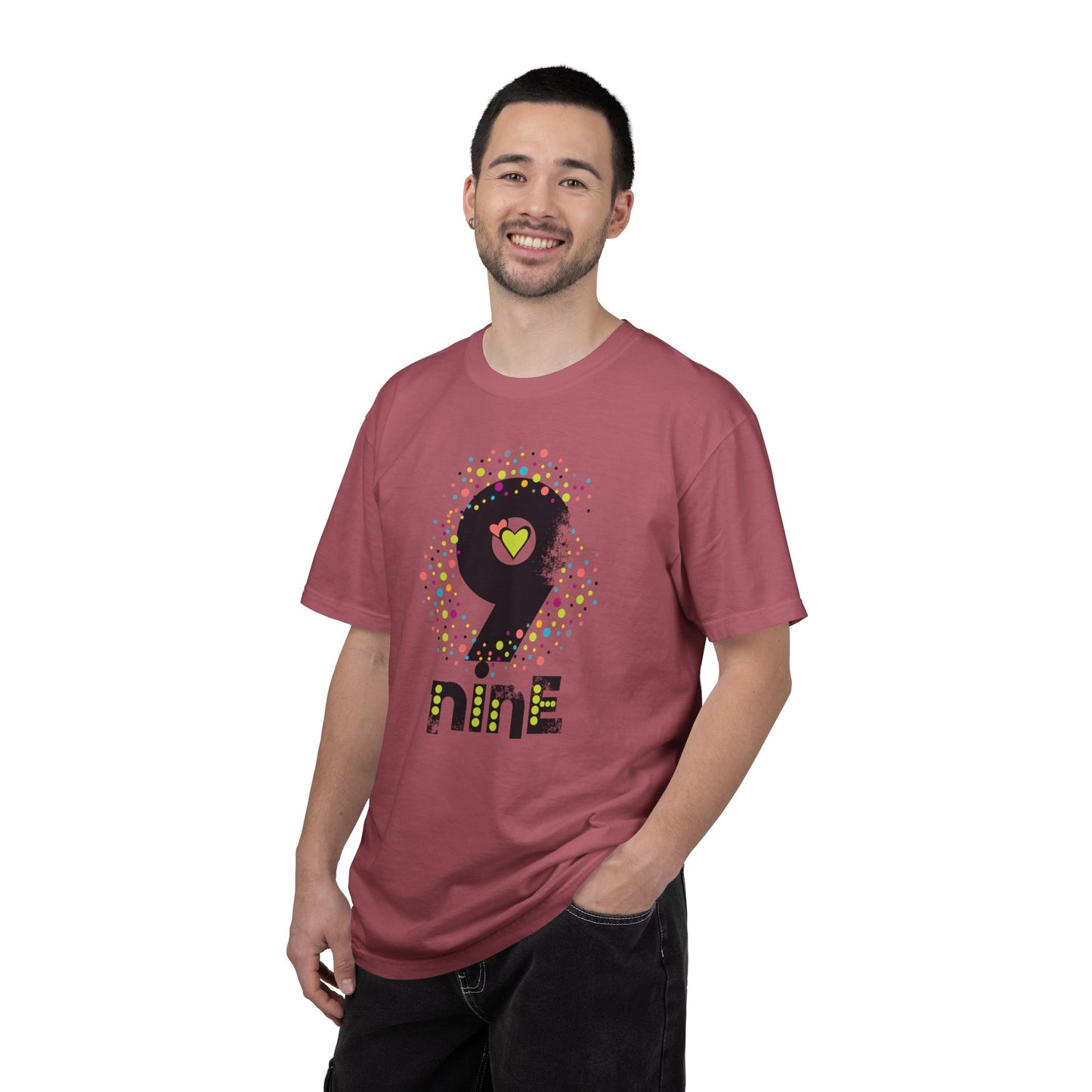 9 Nine Number Flowers Heartwarming Lovely Trendy Tee Sweet Charismatic Beautiful Fragrance Rose Unisex Heavy Cotton T-Shirt