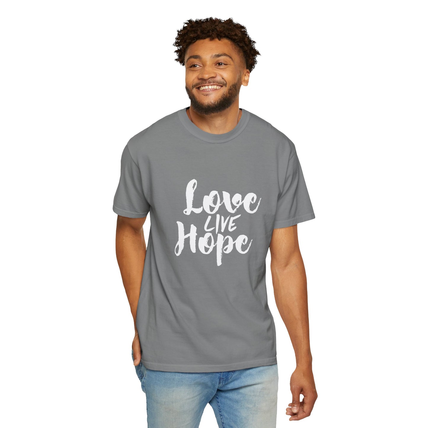 Love live hope Modern Tee Achievement Self-Improvement Unisex Heavy Cotton T-Shirt