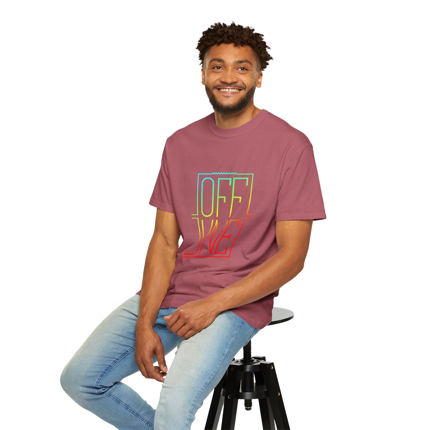 Offline Tech-Free Funny Tee Unplugged Disconnect Relaxation Peaceful Living No Screen Digital Break Unisex Heavy Cotton T-Shirt