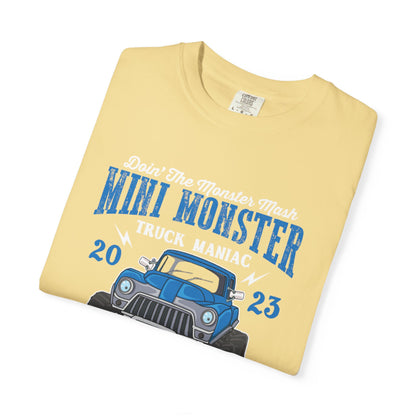Funny Mini Monster Truck Manic Speed Truck Power Sarcastic Extreme Adventure Four-Wheel Drive Unisex Heavy Cotton T-Shirt