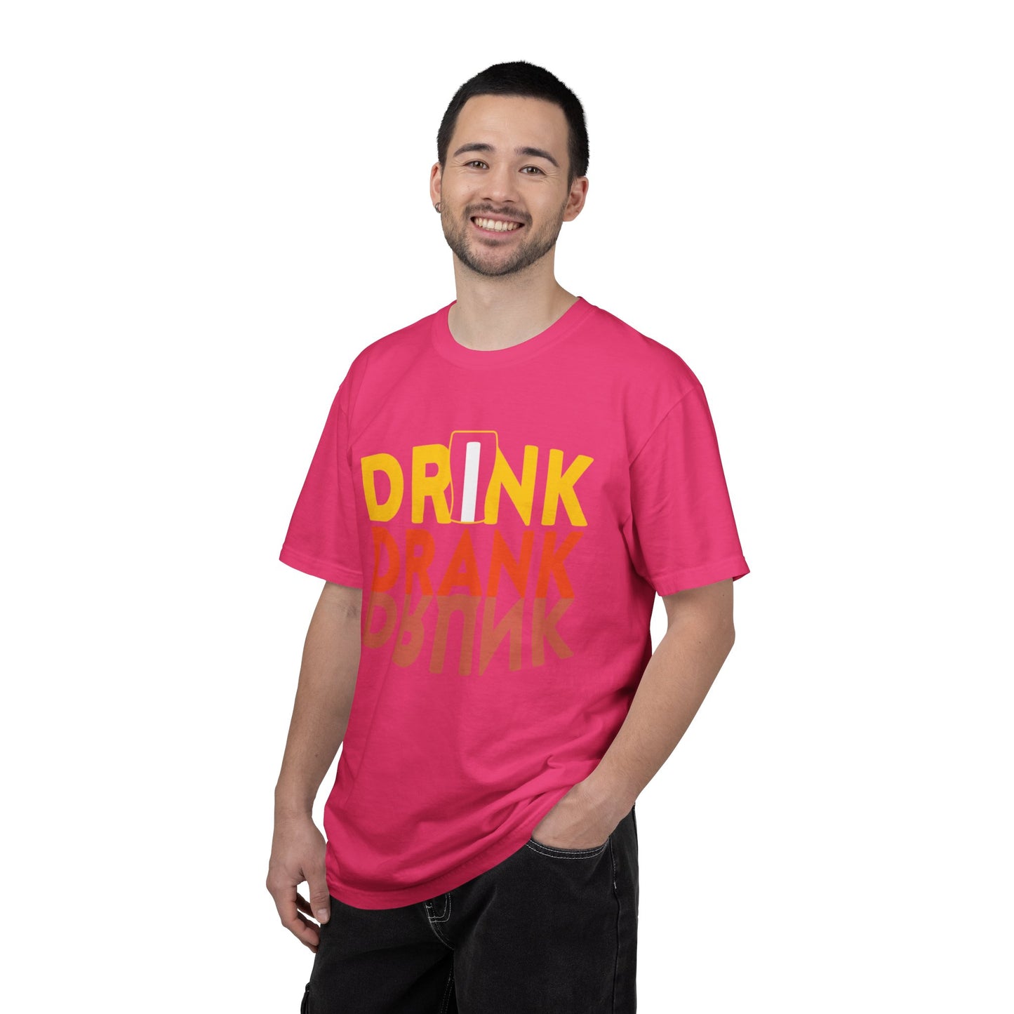 Funny Drink Drank Drunk Want To Drink Beer sarcastic Beer Glass Sip & Smile Unisex Heavy Cotton T-Shirt