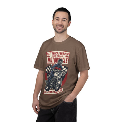 Retro Caferacer Vintage King Of The Road Classic Tee Bike Speed Racing Enthusiast Unisex Heavy Cotton T-Shirt