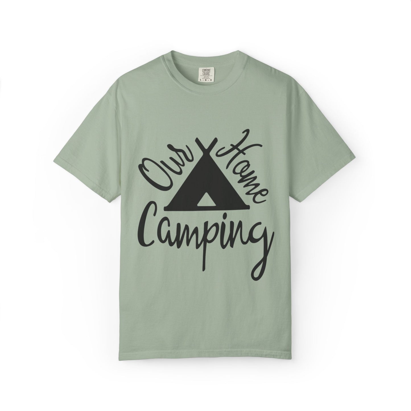 Our Home Camping Freedom Fighter Adventure Lovers Tee Nature Exploration Bonfire Travel Van Unisex Heavy Cotton T-Shirt