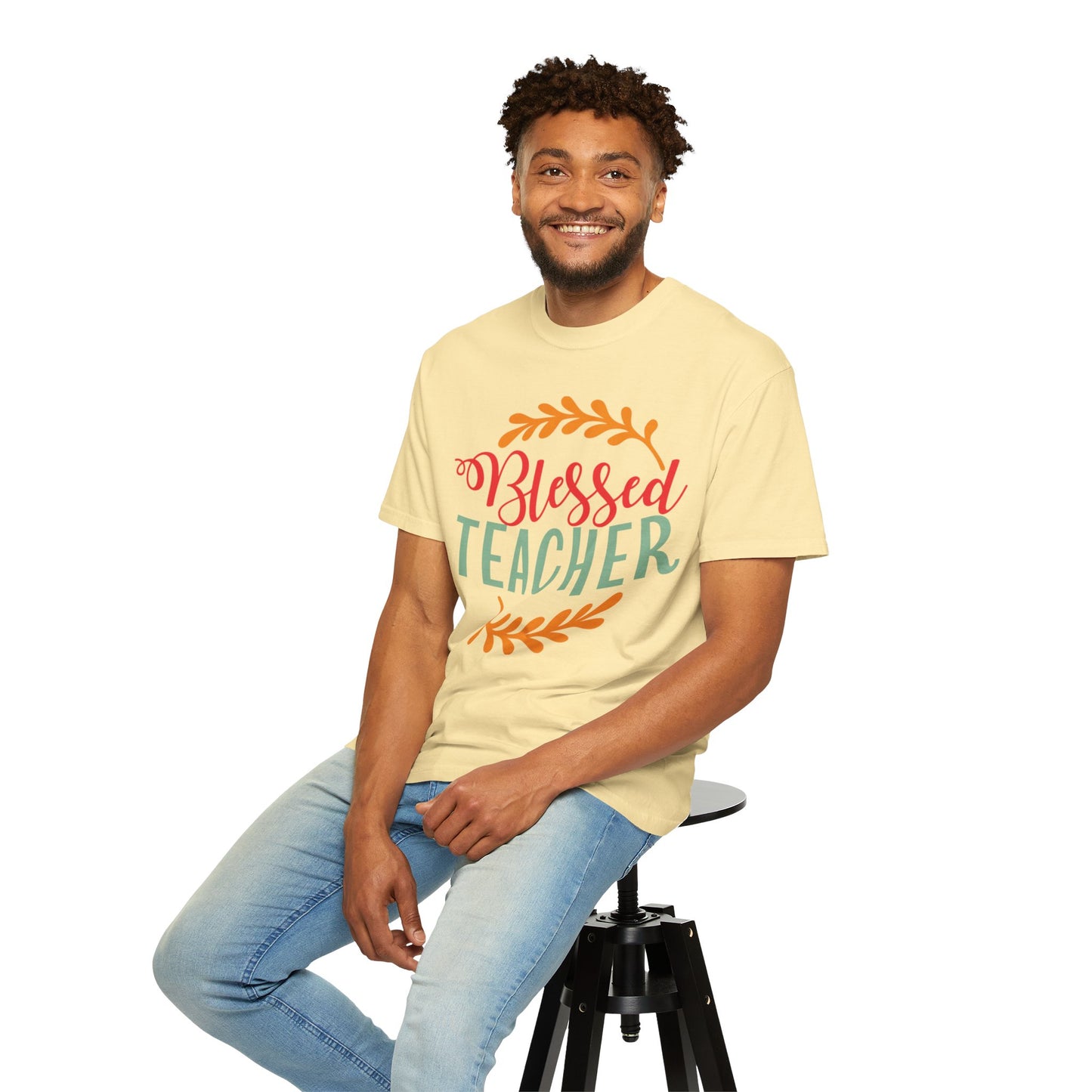 Blessed Teacher Role Model Supportive Learning Positive Reinforcement Moral Values Unisex Heavy Cotton T-Shirt
