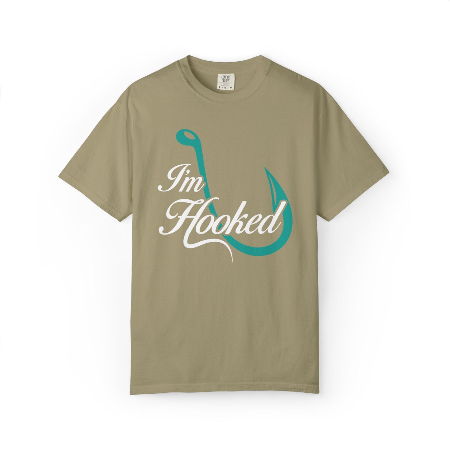 Funny I’m Hooked Rod and Reel Tackle Box Catch Of The Day Sarcastic Fishing Adventure Unisex Heavy Cotton T-Shirt