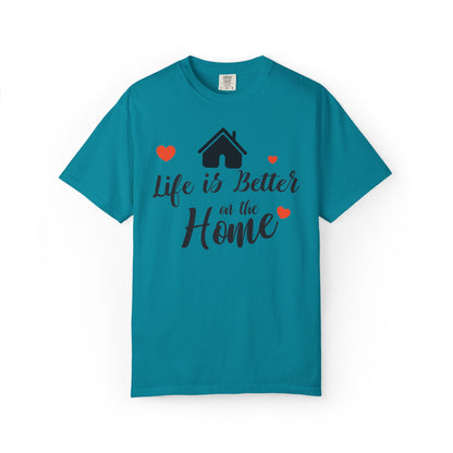Life Is Better On The Home Peaceful Paradise Tee Cherished Space Heartfelt Haven Unisex Heavy Cotton T-Shirt