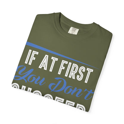 If At First You Don’t Succeed Call Dad Family Moments Fatherly Care Family Values Passion Graphic Print Style Tee Gift For Friends Family Fathers Day Birthday Celebrations Special Events Casual Wear