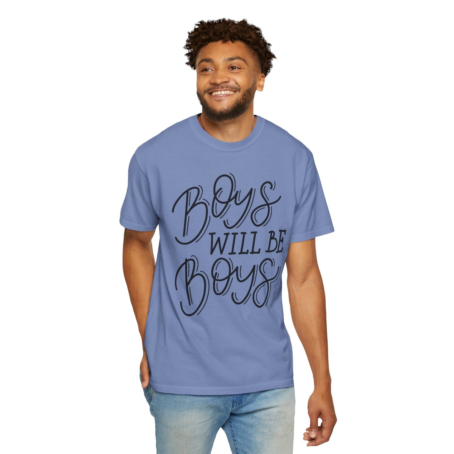 Funny Boys Will Be Boys Rule Heartwarming Sarcastic Decent Lovely Trendy Tee Sweet Stubborn Handsome Unisex Heavy Cotton T-Shirt
