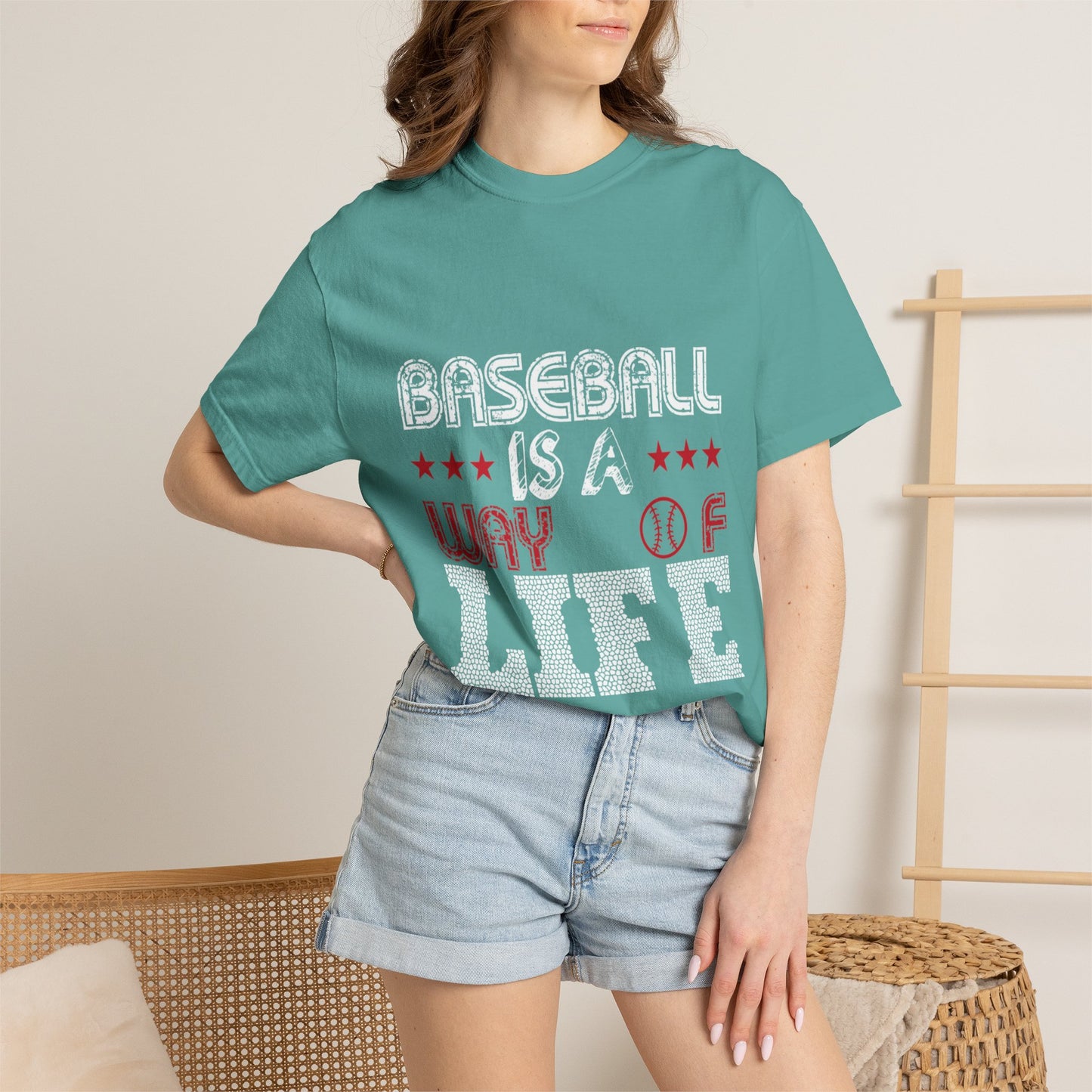 Funny Baseball Is A Way Of Life Sarcastic Deep Love Happiness Passion Baseball lovers Sports Preference Unisex Heavy Cotton T-Shirt