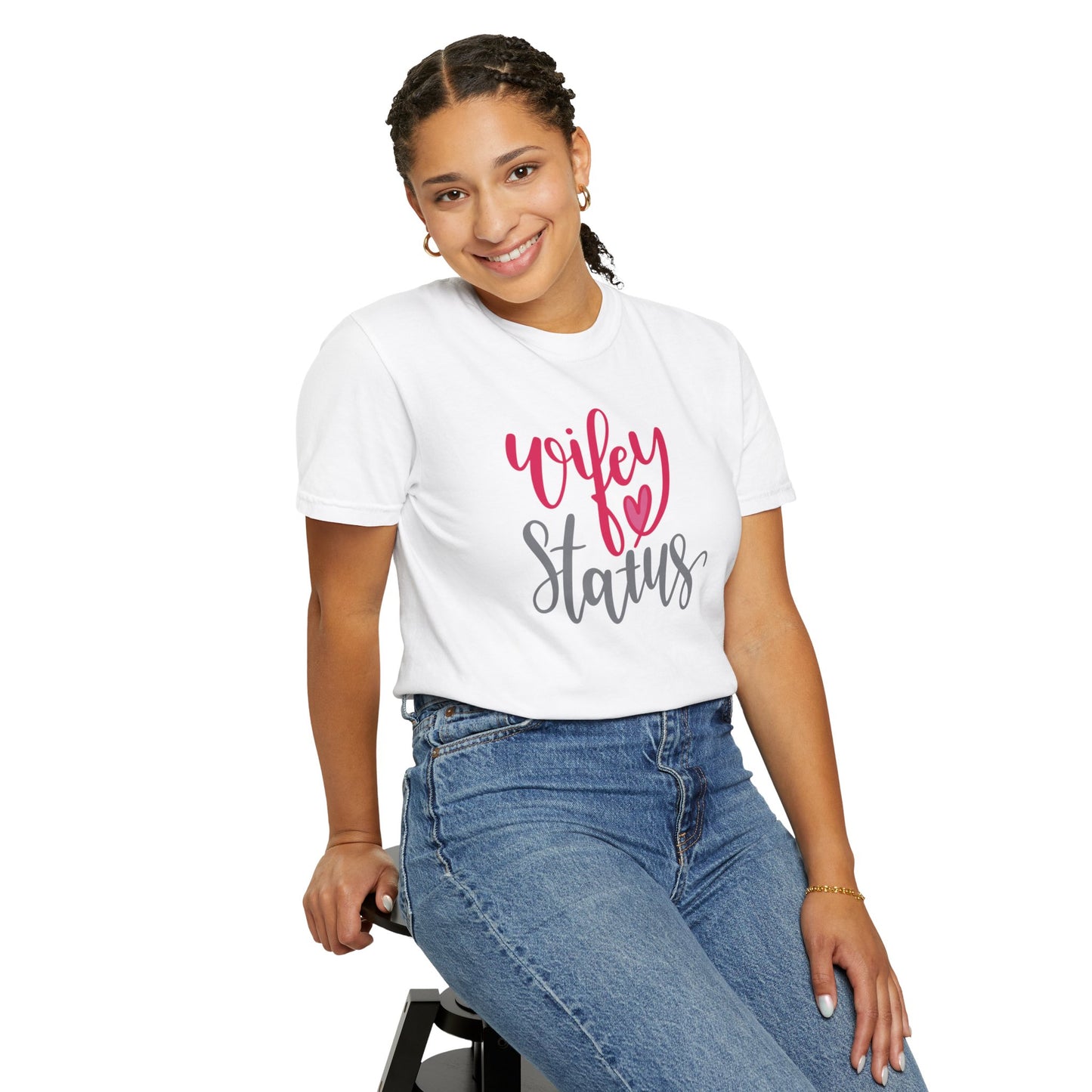 Wifey Status Loyal Tee Fun-loving Elegant Captivating Graceful Amazing Unisex Heavy Cotton T-Shirt