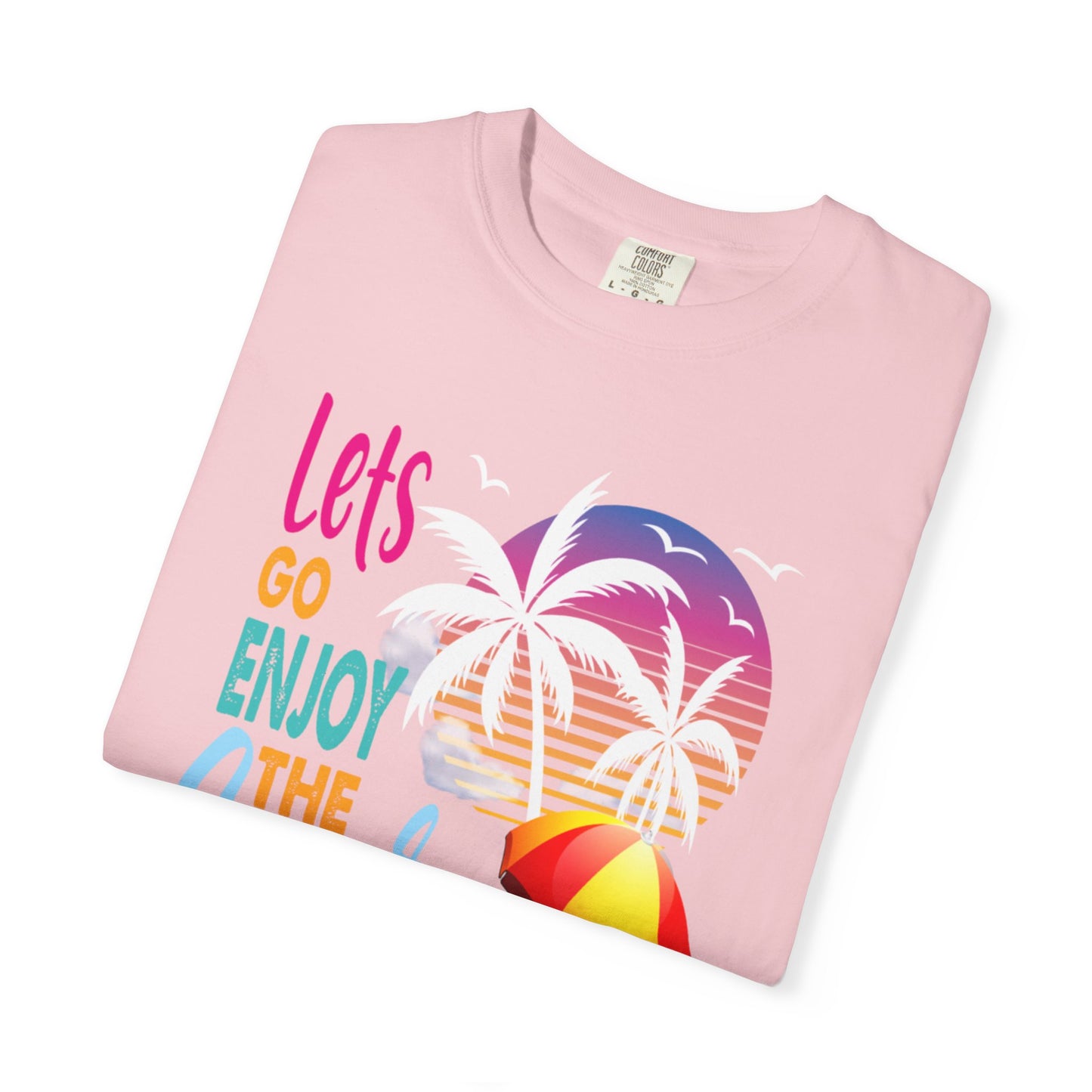 Exciting Lets Go Enjoy The Summer Party Summer Adventure Camp Beach Days Ice Cream Road Trips Unisex Heavy Cotton T-Shirt