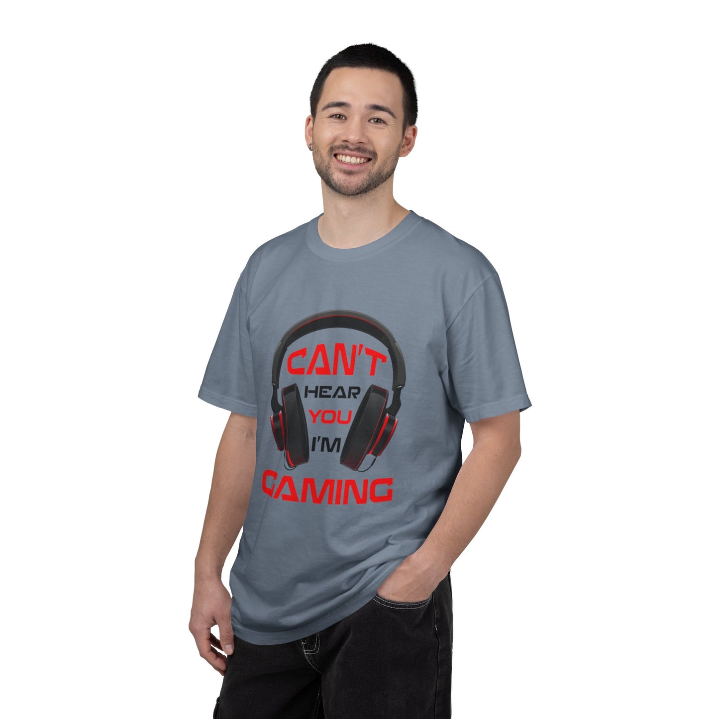 Can’t Hear You I’M Gaming Funny Trendy Tee Cool Gamer Headphones Pro Video Games Lover Game Focused Unisex Heavy Cotton T-Shirt