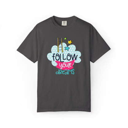 Follow Your Dreams Aspiration Determination Courage Night Wishes Unisex Heavy Cotton T-Shirt