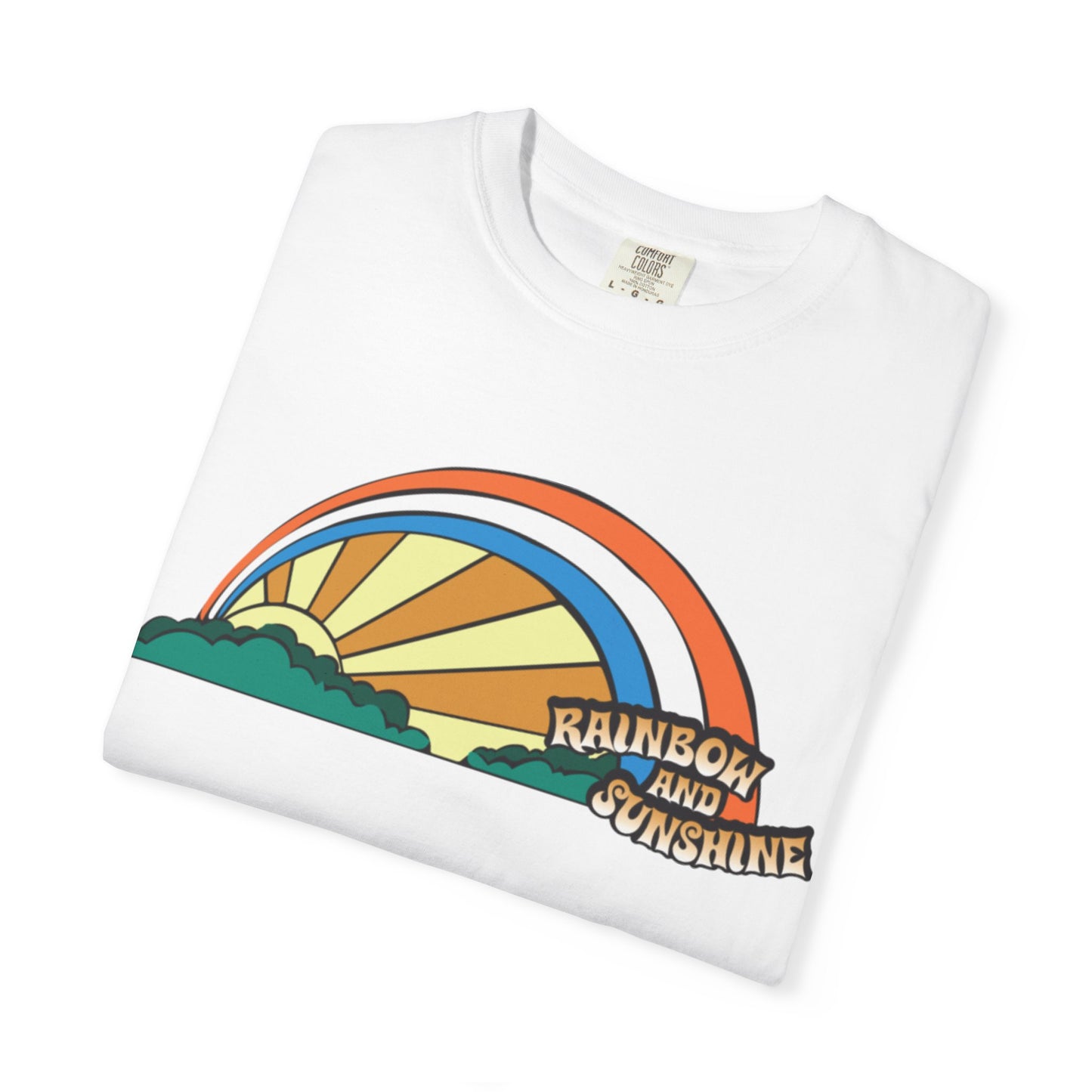Rainbow And Sunshine Summer Trendy Tee Sunshine Days Ice Cream Summer Camp Beachcombing Anchor Unisex Heavy Cotton T-Shirt