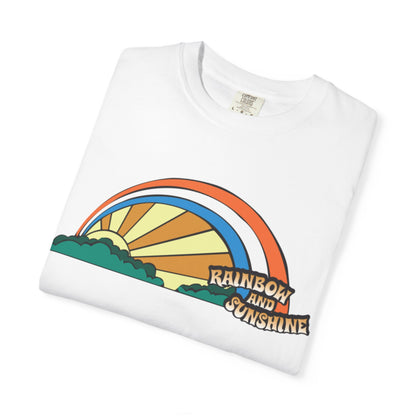 Rainbow And Sunshine Summer Trendy Tee Sunshine Days Ice Cream Summer Camp Beachcombing Anchor Unisex Heavy Cotton T-Shirt