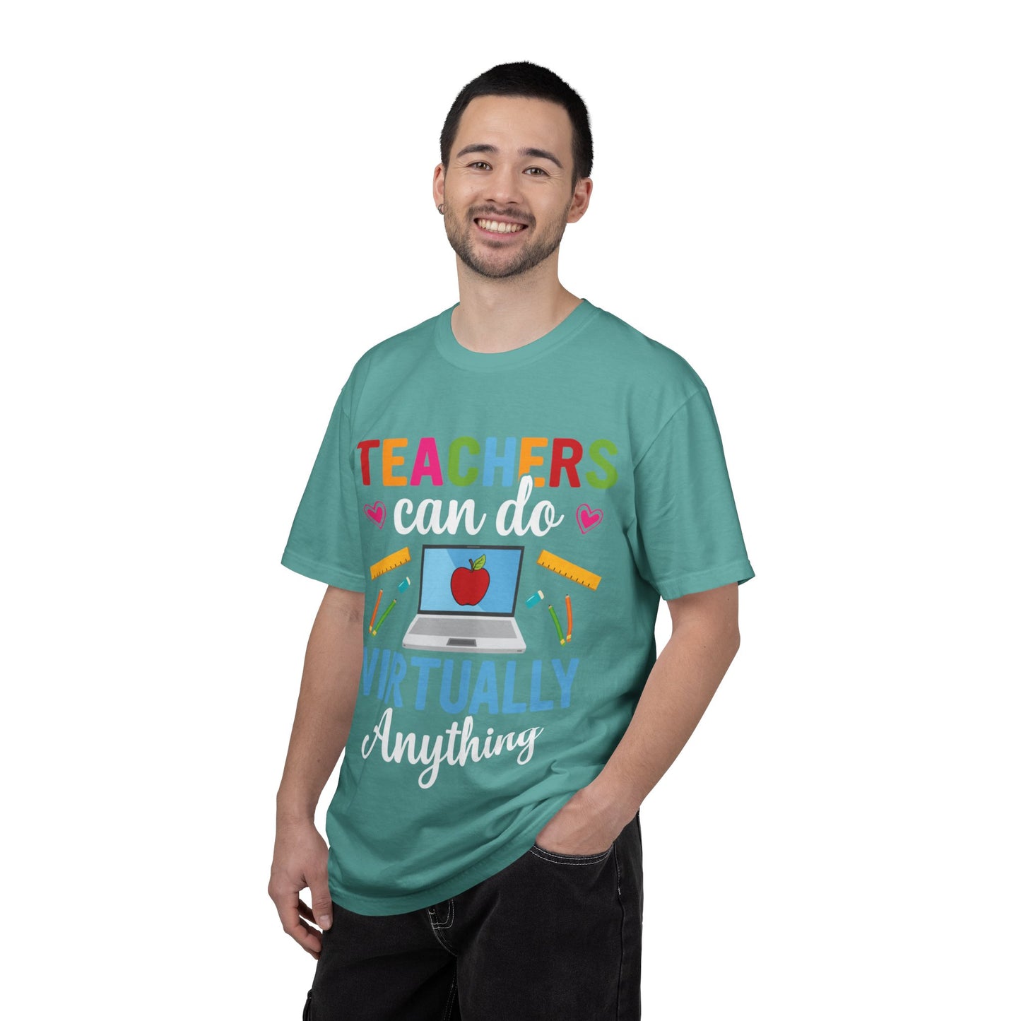 Inspirational Teacher Can Do Virtually Anything Enlightenment Bridge Builder Lifelong Mission Unisex Heavy Cotton T-Shirt