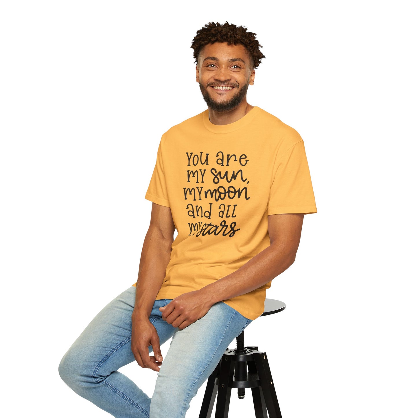 You Are My Sun My Moon And All My Stars Lovers Tee Hug Rainbow Passion Unconditional Soulful Connection Unisex Heavy Cotton T-Shirt