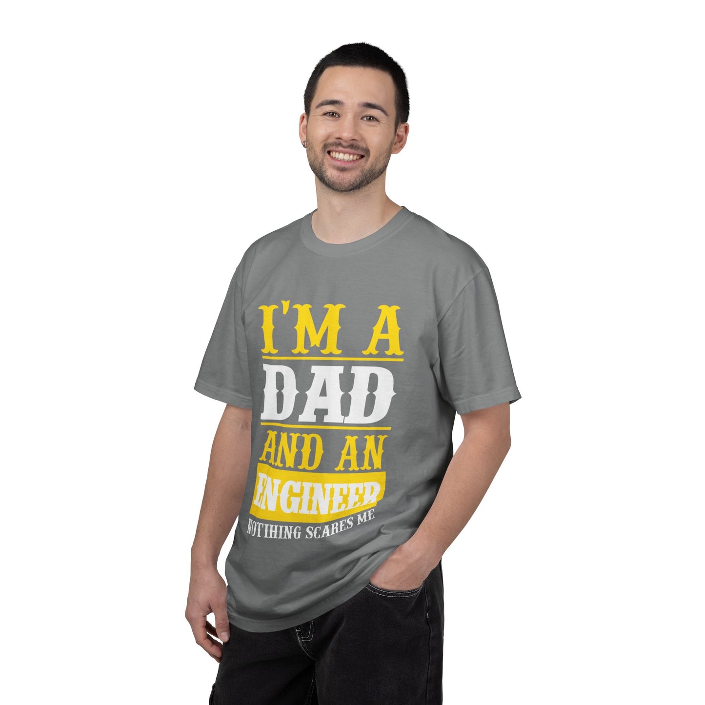 Proud Dad I’m Dad And An Engineer Fatherhood Role Model Problem-solving Critical Thinking Unisex Heavy Cotton T-Shirt