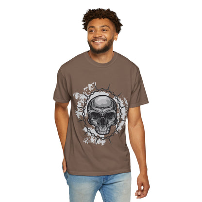 Chain Skull Cranium Head Anatomy Bones Trend Tee Horror Creepy Head X-ray Unisex Heavy Cotton T-Shirt