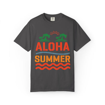 Exciting Aloha Summer Sunshine Beach Days White Sand Summer Camp Vacation Mode Sunny Days Unisex Heavy Cotton T-Shirt