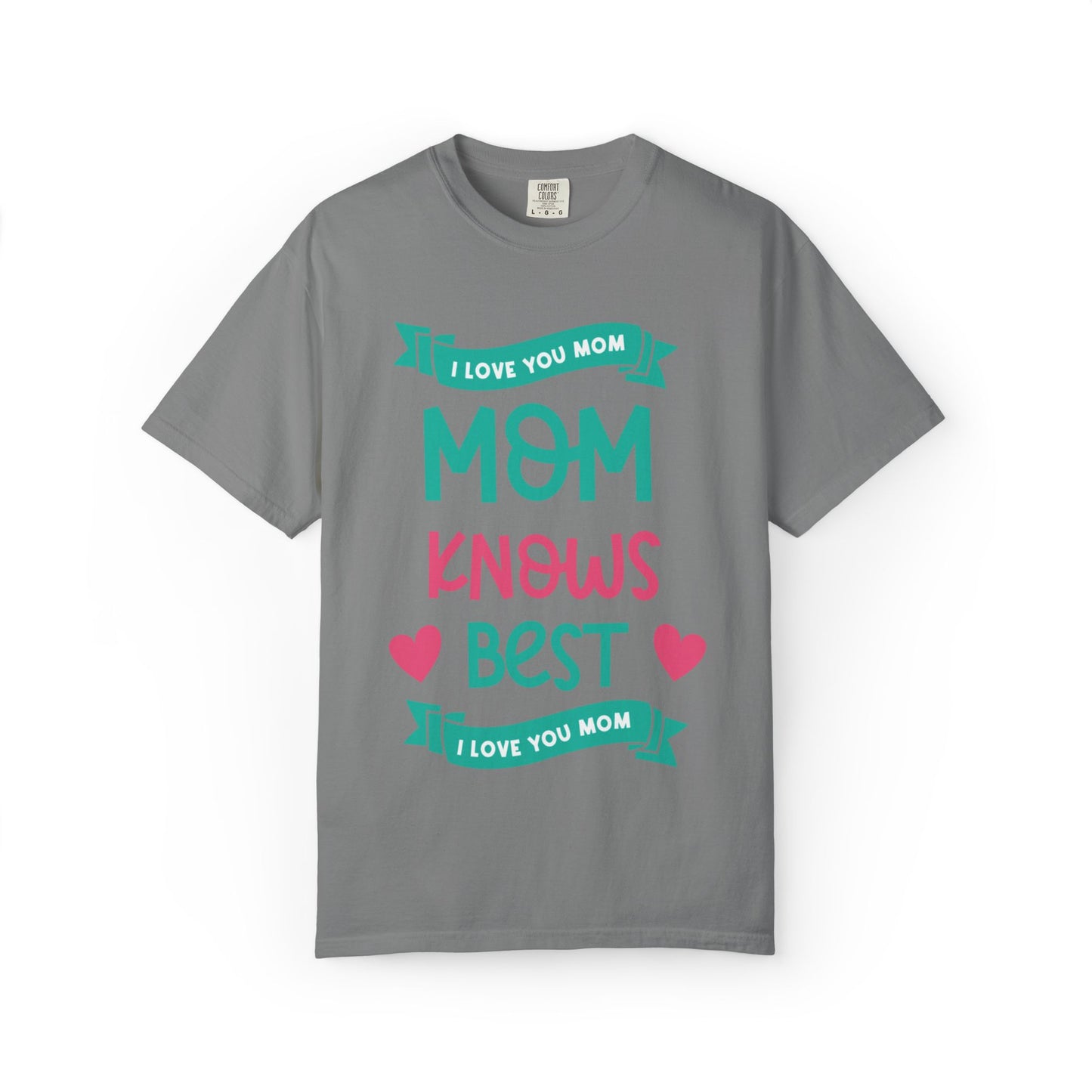 Mom Knows Best Strong Motherhood Heartfelt Guidance Tee Nurturing Knowledge Unisex Heavy Cotton T-Shirt