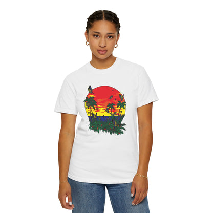 Palm Trees Island Summer Trendy Tee Sunshine Days Ice Cream Summer Camp Beachcombing Anchor Unisex Heavy Cotton T-Shirt