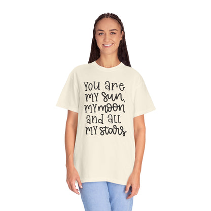 You Are My Sun My Moon And All My Stars Lovers Tee Hug Rainbow Passion Unconditional Soulful Connection Unisex Heavy Cotton T-Shirt