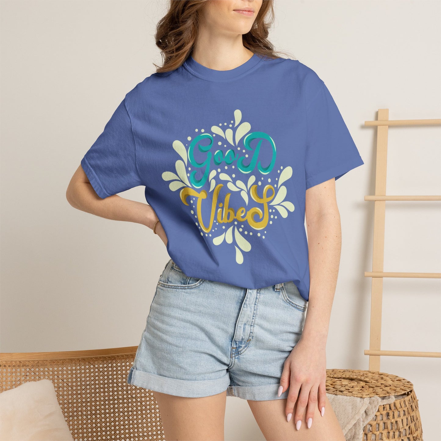 Good Vibes Motivational Tee Let Go Of Negativity Focus On Solutions Growth Mindset Unisex Heavy Cotton T-Shirt