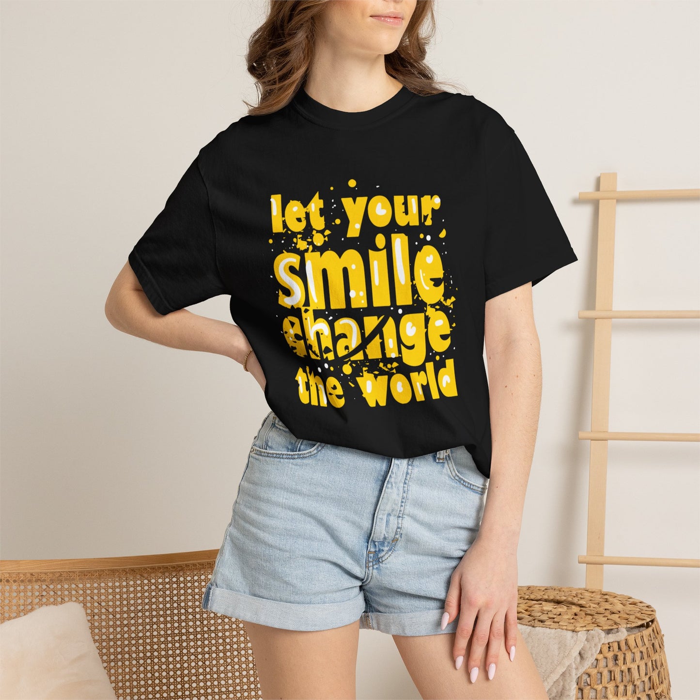 Let Your Smile Change The World Kindness Heartfelt Compliments Tee Thoughtful Gestures Love-Inspiration  Unisex Heavy Cotton T-Shirt