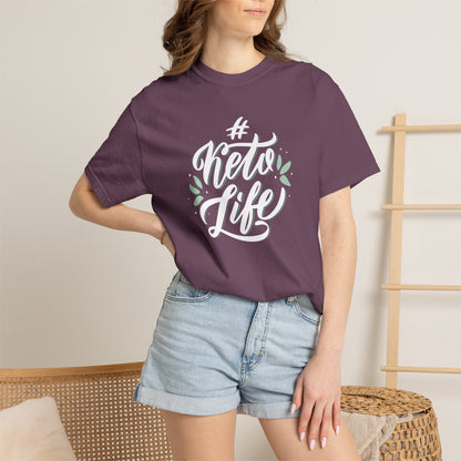 Keto Life Low-Carb Vegetables Tee Moderate Protein Fat Adaptation Intermittent Fasting Unisex Heavy Cotton T-Shirt