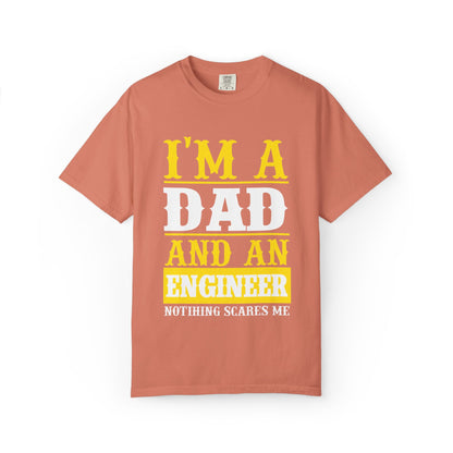Proud Dad I’m Dad And An Engineer Fatherhood Role Model Problem-solving Critical Thinking Unisex Heavy Cotton T-Shirt