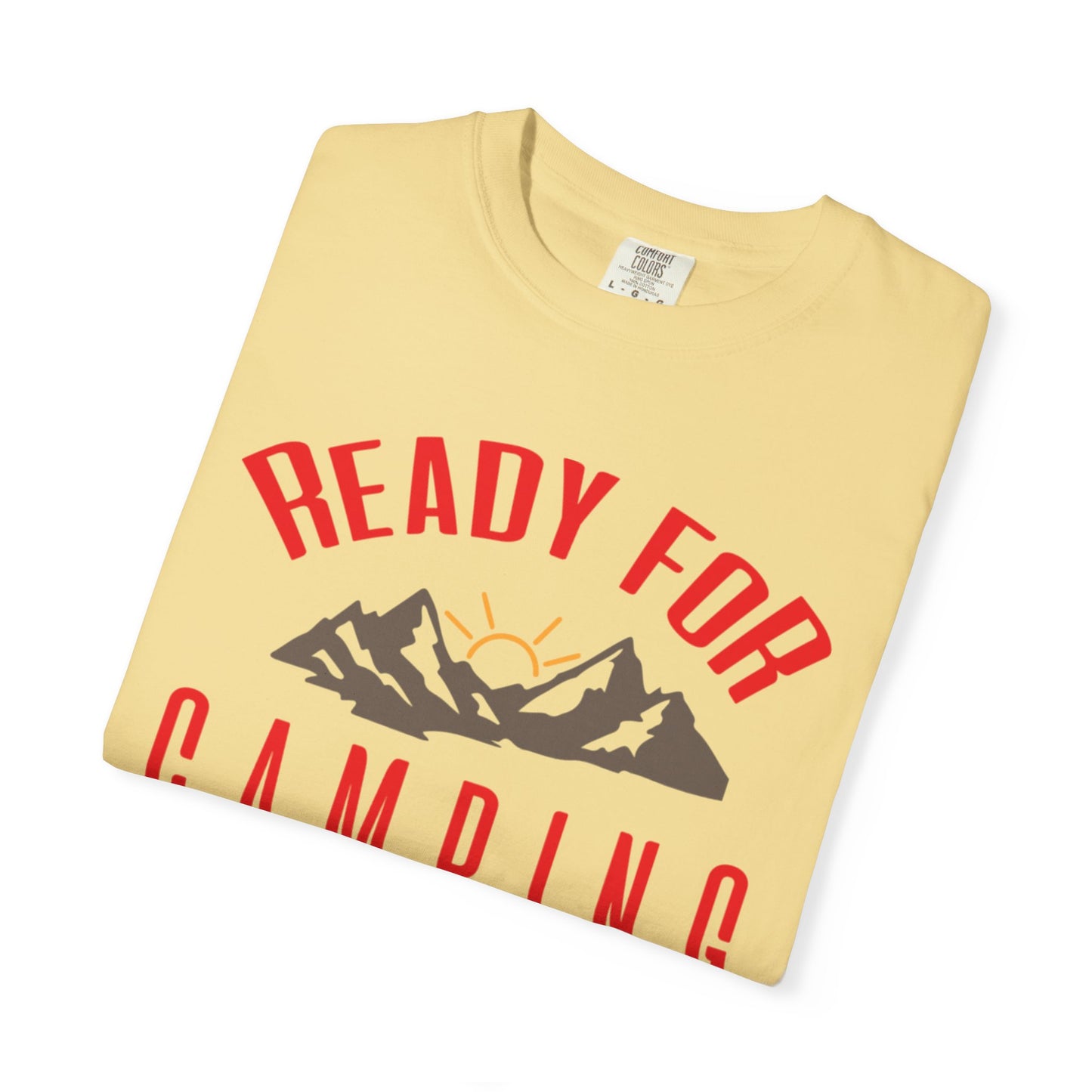 Ready For Camping Trendy Tee Adventure Mountain Hut Belays Ropes Fun Activities Bonfire Unisex Heavy Cotton T-Shirt