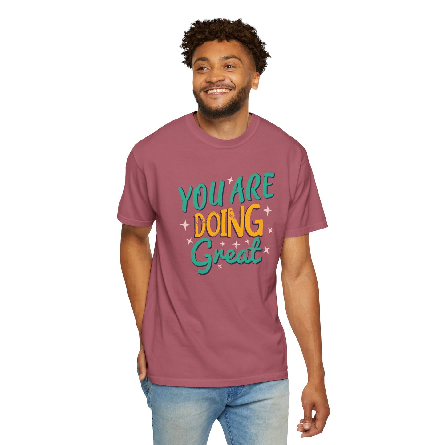 You Are Doing Great Trendy Tee Motivational Daily Reminder Supportive Dedication Positivity Keep It Up Unisex Heavy Cotton T-Shirt