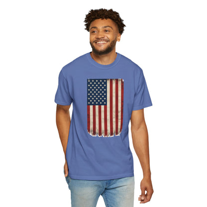 Flag USA - Unisex Garment-Dyed T-shirt