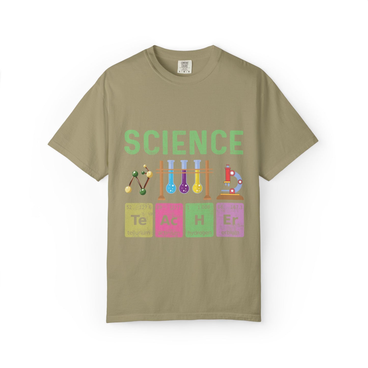 Inspirational Science Microscope Periodic Table Science Lab Chemicals Unisex Heavy Cotton T-Shirt