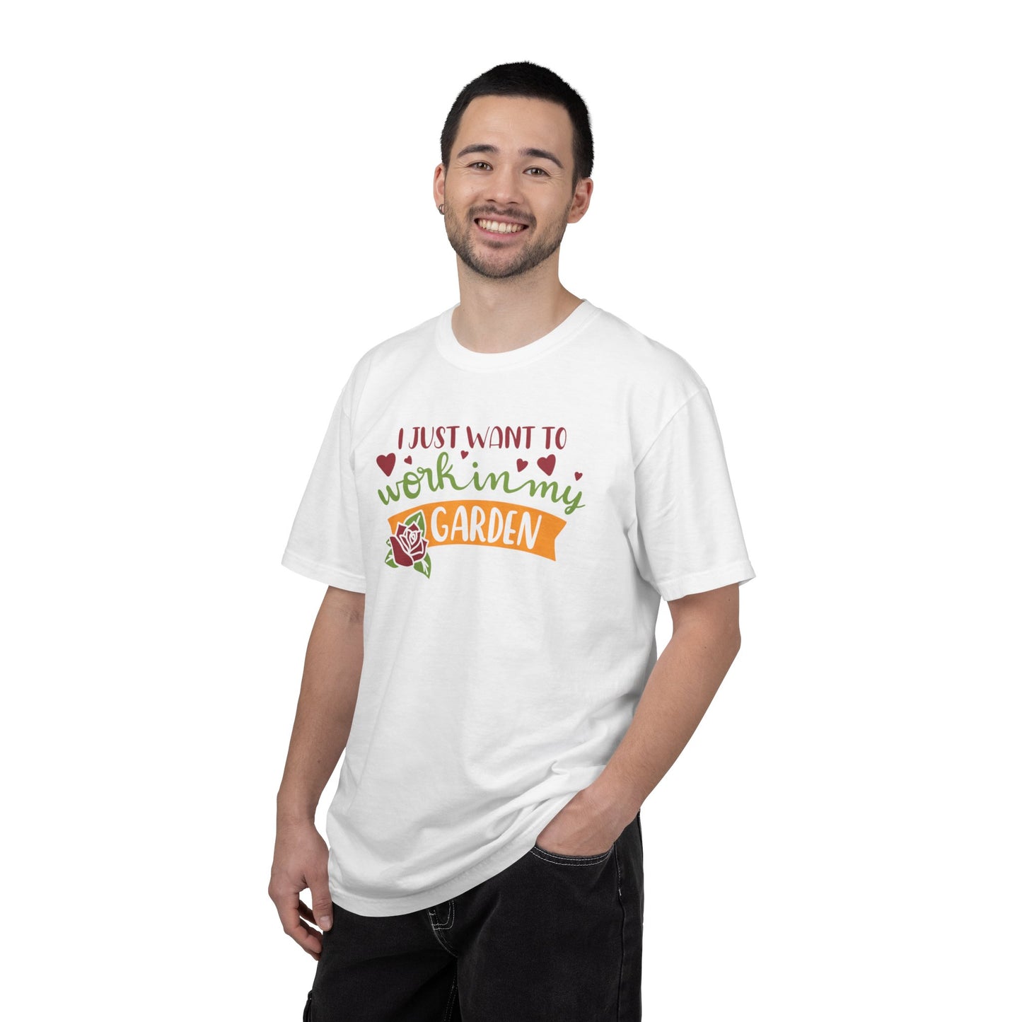 I Just Want To Work In My Garden Plant Enthusiasts Flower Lovers Tee Green Therapy Gardener Leafy Love Unisex Heavy Cotton T-Shirt