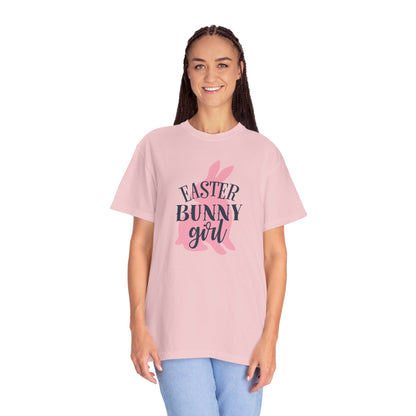 Easter Bunny Girl Holy Week Celebration Spring Festival Tee Christian Holiday Excitement Eggs Good Friday  Unisex Heavy Cotton T-Shirt