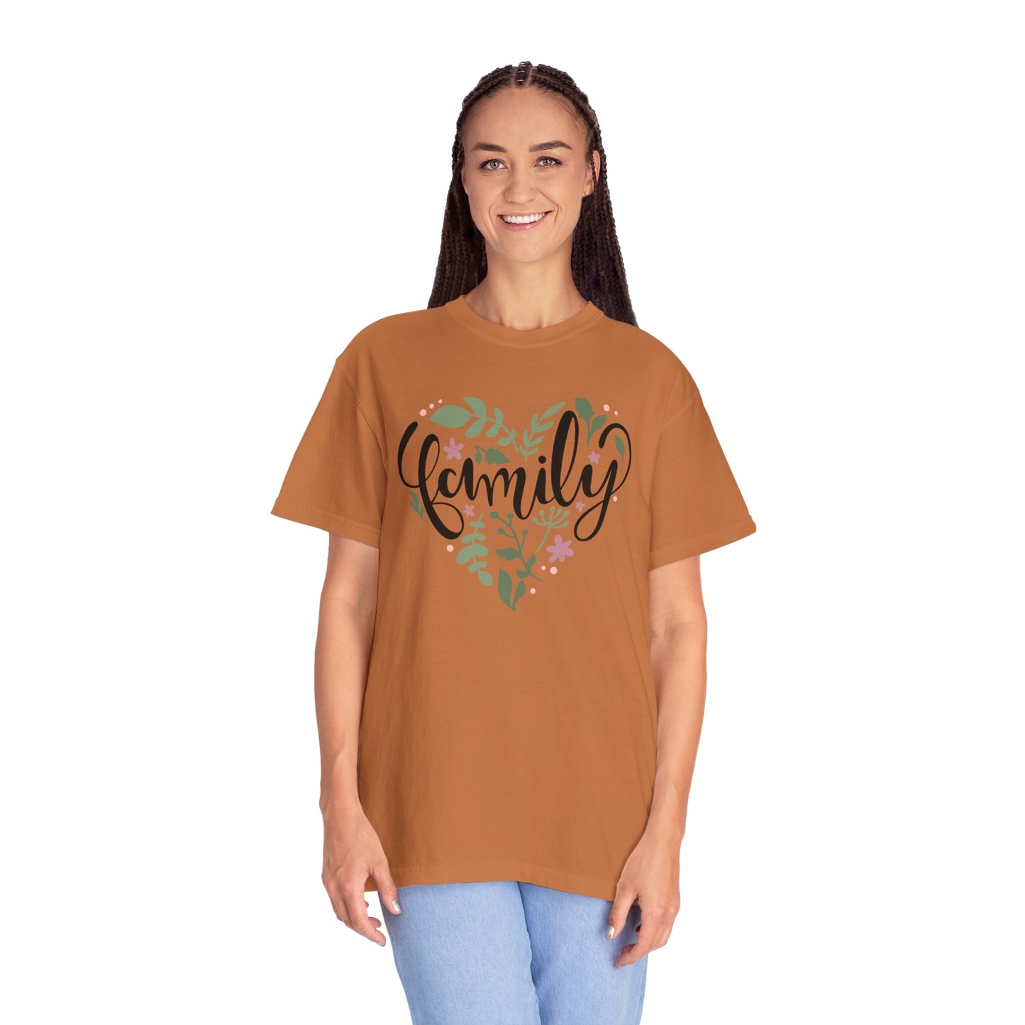 Family Trendy Tee Hug Rainbow Passion Unconditional Soulful Connection Siblings Love Parents Unisex Heavy Cotton T-Shirt
