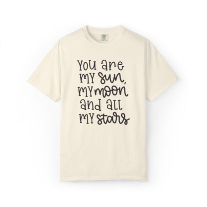 You Are My Sun My Moon And All My Stars Lovers Tee Hug Rainbow Passion Unconditional Soulful Connection Unisex Heavy Cotton T-Shirt