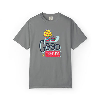 Good Morning Lazy Day Achiever Morning Champion Tee Daily Victory Sleep Defeated Unisex Heavy Cotton T-Shirt