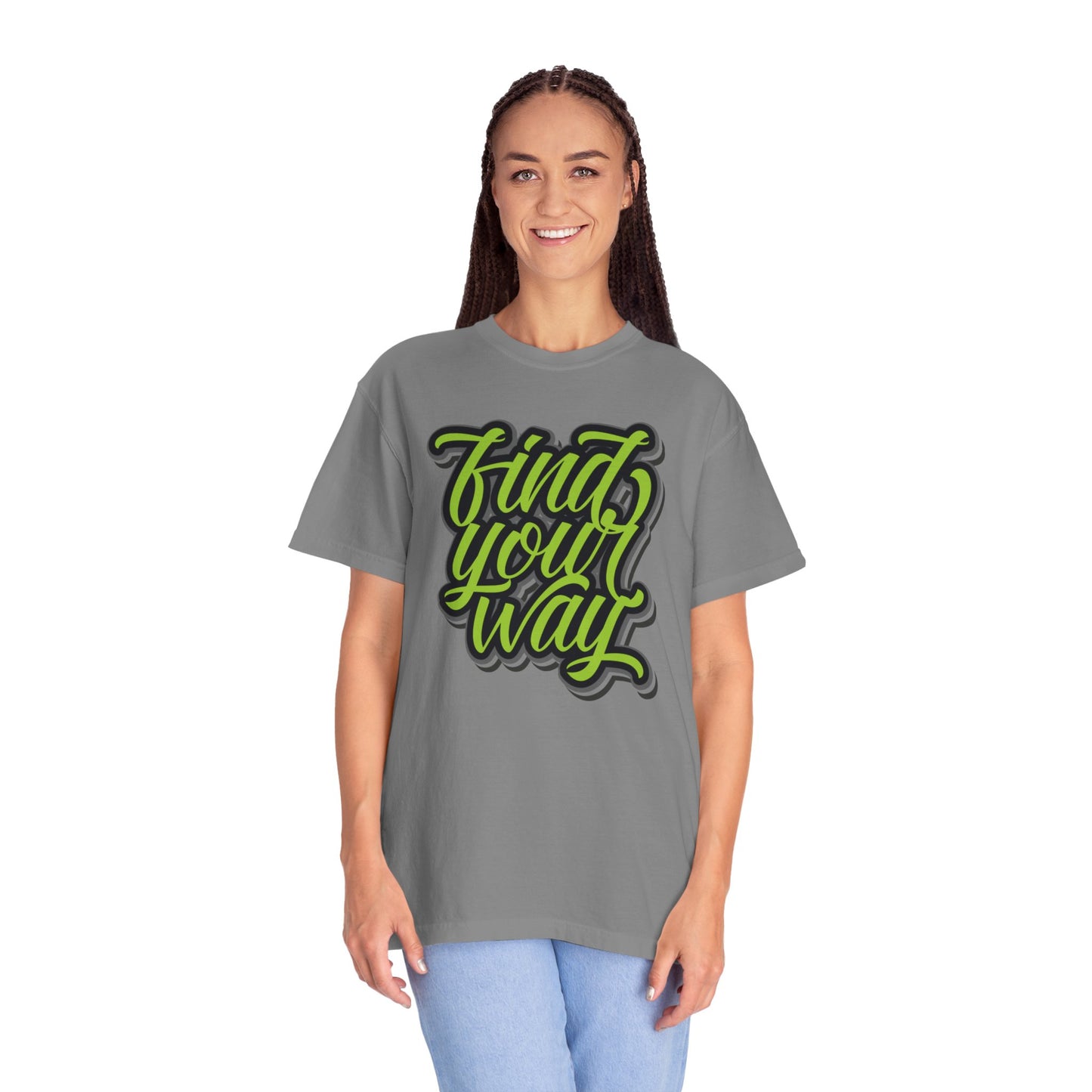 Find Your Way Direction Guidance Tee Exploration Adventure Destination Unisex Heavy Cotton T-Shirt