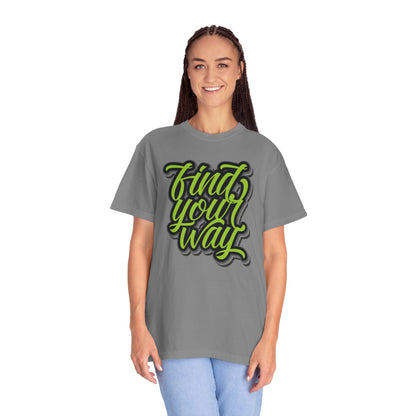 Find Your Way Direction Guidance Tee Exploration Adventure Destination Unisex Heavy Cotton T-Shirt