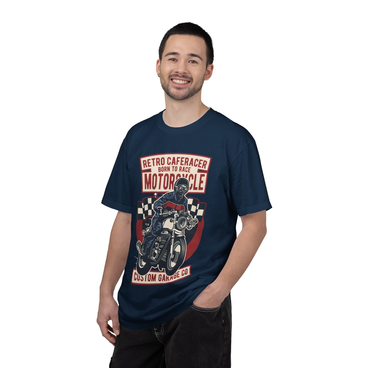 Retro Caferacer Vintage King Of The Road Classic Tee Bike Speed Racing Enthusiast Unisex Heavy Cotton T-Shirt