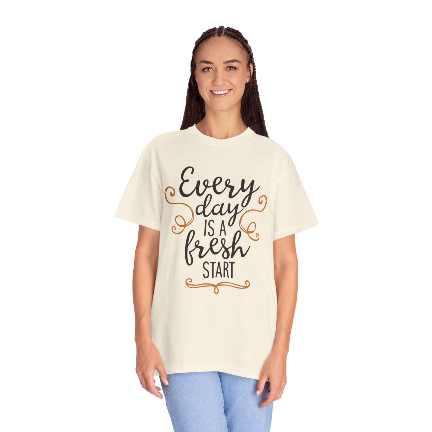 Every Day Is A Fresh Day Positivity Optimism Trendy Tee Mindset Gratitude Empathy Unisex Heavy Cotton T-Shirt