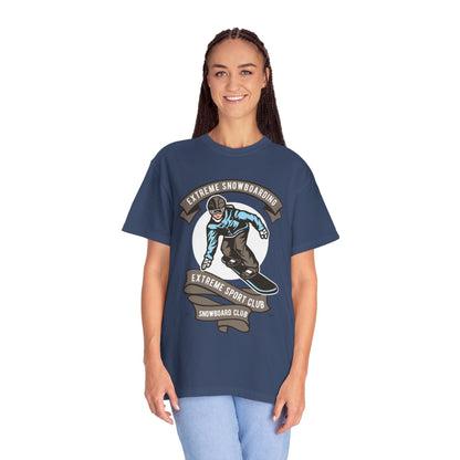 Extreme Snowboarding Sports Club Holly Jolly Winter Tee Wonderland Unisex Heavy Cotton T-Shirt