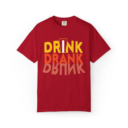 Funny Drink Drank Drunk Want To Drink Beer sarcastic Beer Glass Sip & Smile Unisex Heavy Cotton T-Shirt