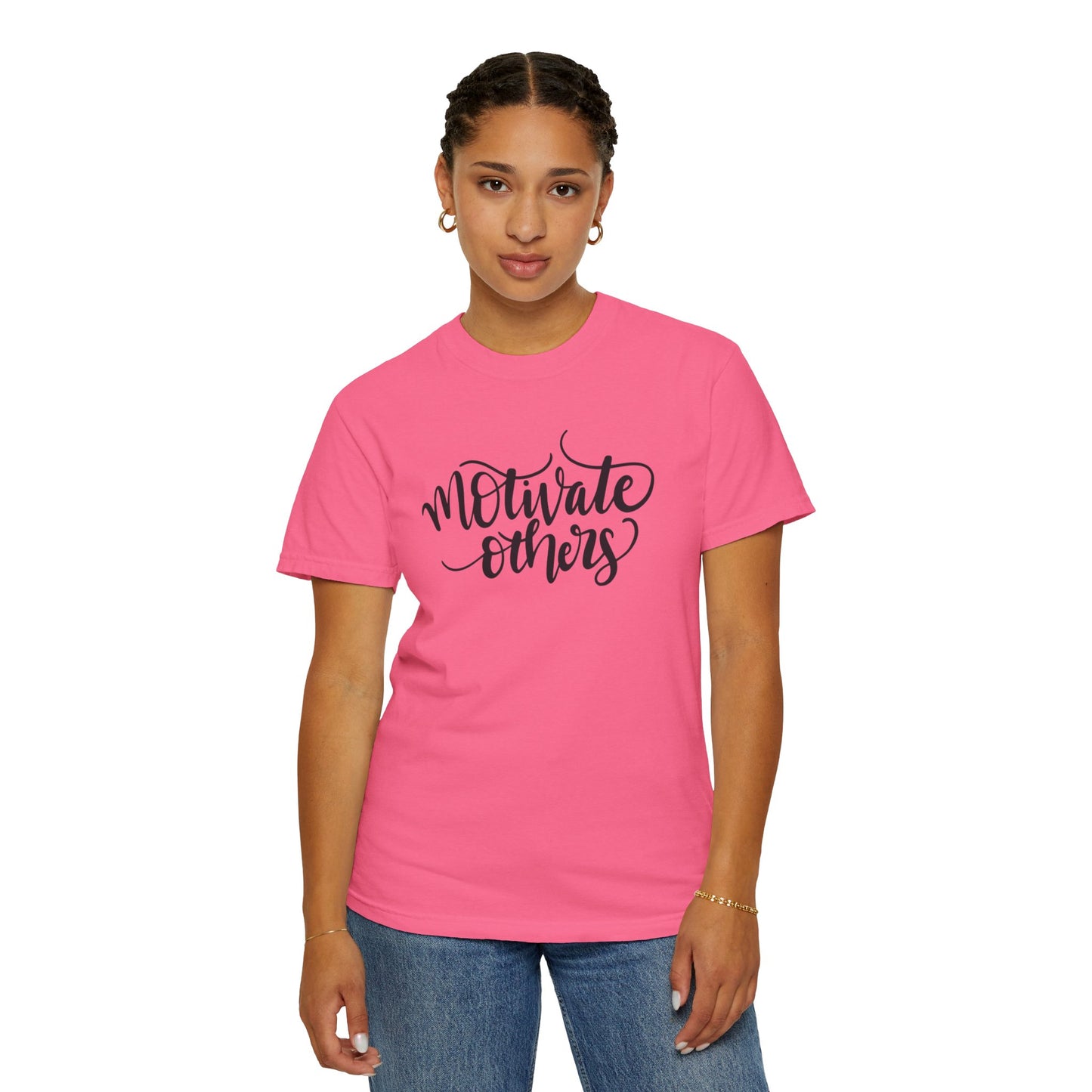Motivate Others Leadership Inspiration Tee Positive Feedback Passion Self-Belief Professional Attitude Unisex Heavy Cotton T-Shirt