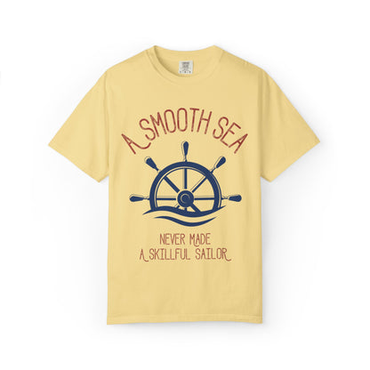 A Smooth Sea Marine Life Fishermen Seafaring Adventure Lovers Tee Shipman Unisex Heavy Cotton T-Shirt