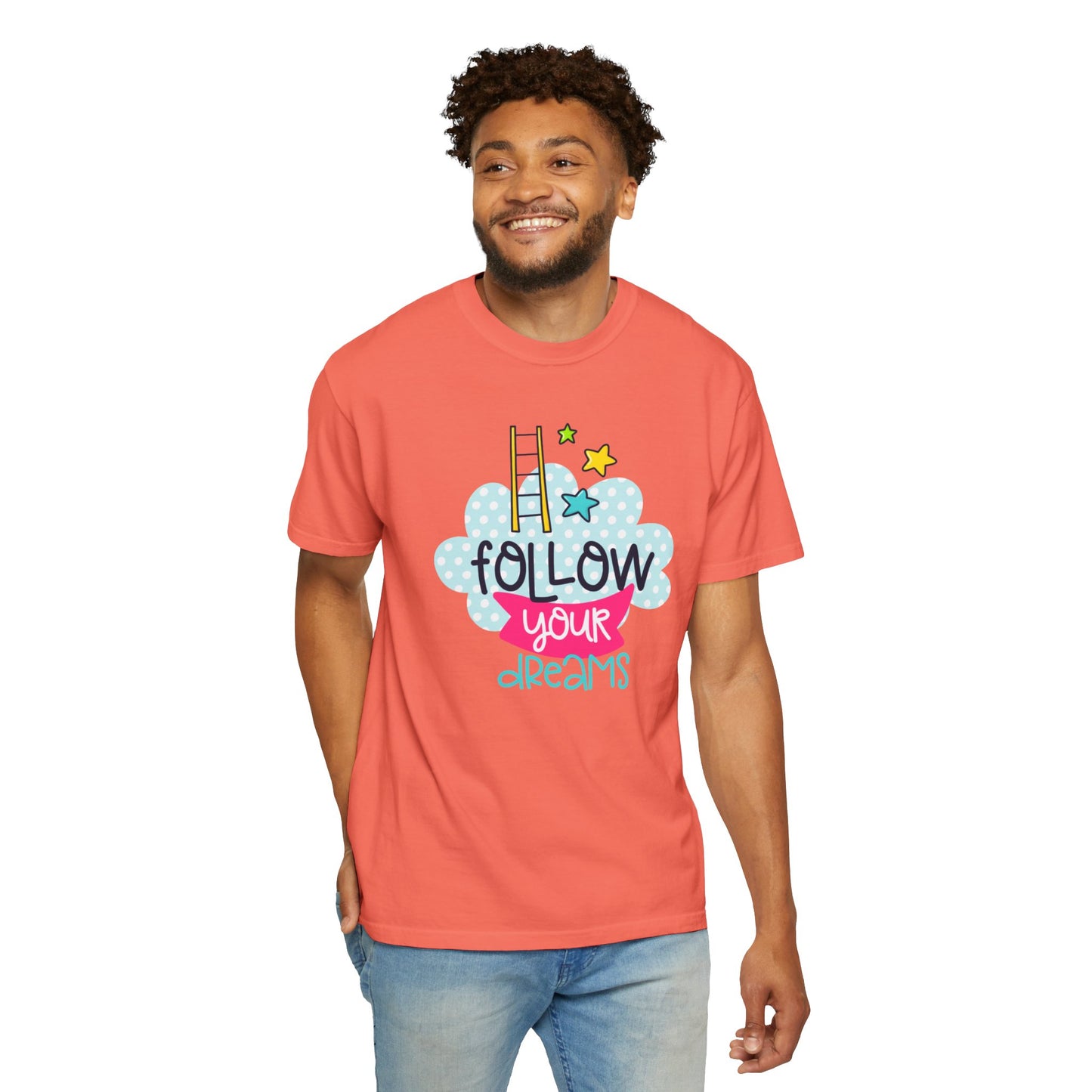 Follow Your Dreams Aspiration Determination Courage Night Wishes Unisex Heavy Cotton T-Shirt