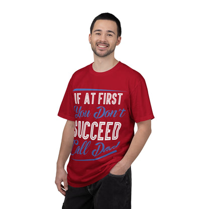 If At First You Don’t Succeed Call Dad Family Moments Fatherly Care Family Values Passion Graphic Print Style Tee Gift For Friends Family Fathers Day Birthday Celebrations Special Events Casual Wear